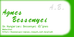 agnes bessenyei business card